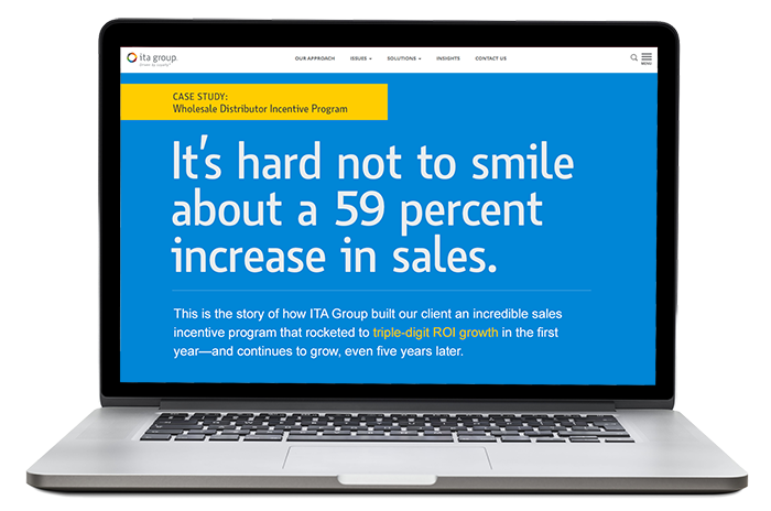 It's hard not to smile about a 59 percent increase in sales